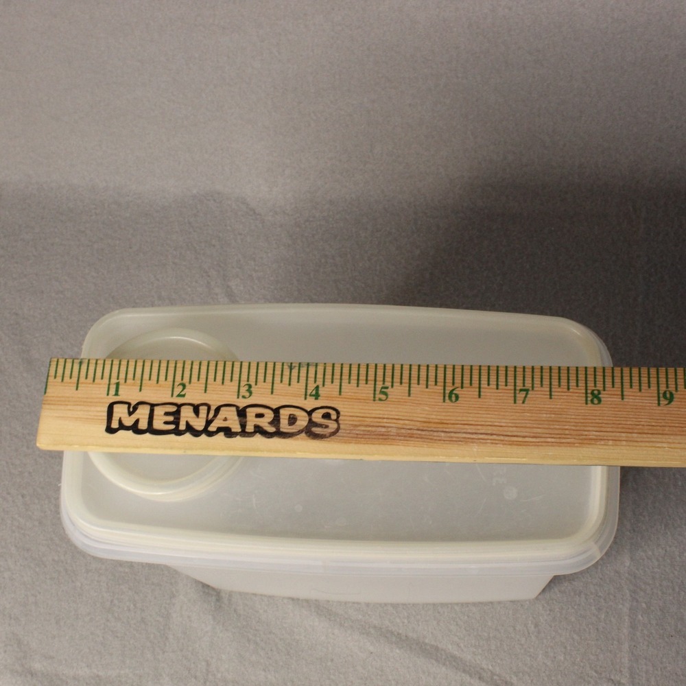Vintage Tupperware Store N Pour Container Keeper Cereal & Junior Set 2 Sheer - Picture 8 of 8